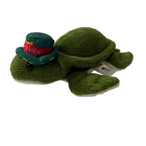 THE WOW CO INC Sheraton Plush Sea Turtle 5" Honu Waikiki Hat Green 6in Souvenir